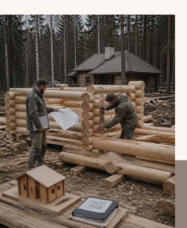 Проектирование и строительство домов из бревна в Юбилейном